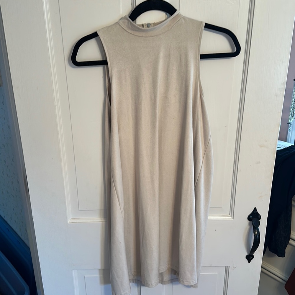 Sans Souci Tan High Neck Dress | Size M